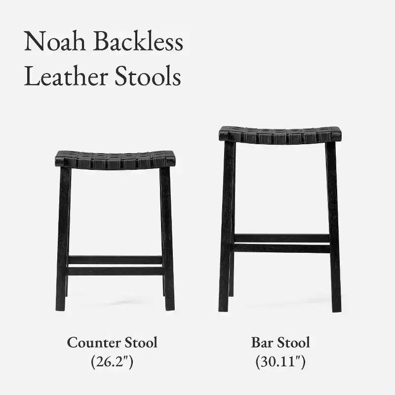 Sgabello da banco senza schienale Maven Lane Noah con similpelle, 63,5 cm