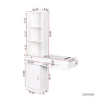 Okak Tavolo da Trucco con Luci, Moderna ed Elegante Toeletta con Sistema di Archiviazione Multi-Livello e Specchio Integrato, Set Trucco da Camera da Letto Salvaspazio, Bianco