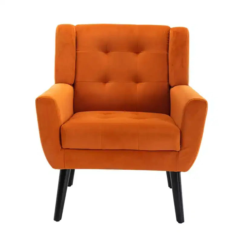 Okak Poltrone per Camera da Letto, Poltrona Moderna in Morbida Pelle Ergonomica, con Gambe Nere per Interni