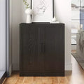 36 Black Practical 2-Door Decorative Storage Cabinet, Suitable for Living Room and Bedroom