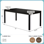 Now Furniture 72 Tavolo da pranzo in legno per 6 persone, Tavolo da cucina rettangolare