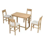 Set da pranzo Whisen a 5 pezzi, altezza bancone, con tavolo e 4 sedie
