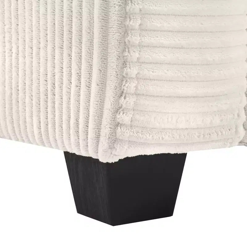 Divanetto trasformabile in velluto a coste Whisen 72.8 con materasso, porte USB e contenitore