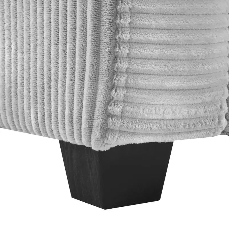 Divanetto trasformabile in velluto a coste Whisen 72.8 con materasso, porte USB e contenitore