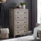 Comò per camera da letto, cassettiera ampia in legno rustico stile fattoria, organizer con cassetti per camera da letto, soggiorno, corridoio