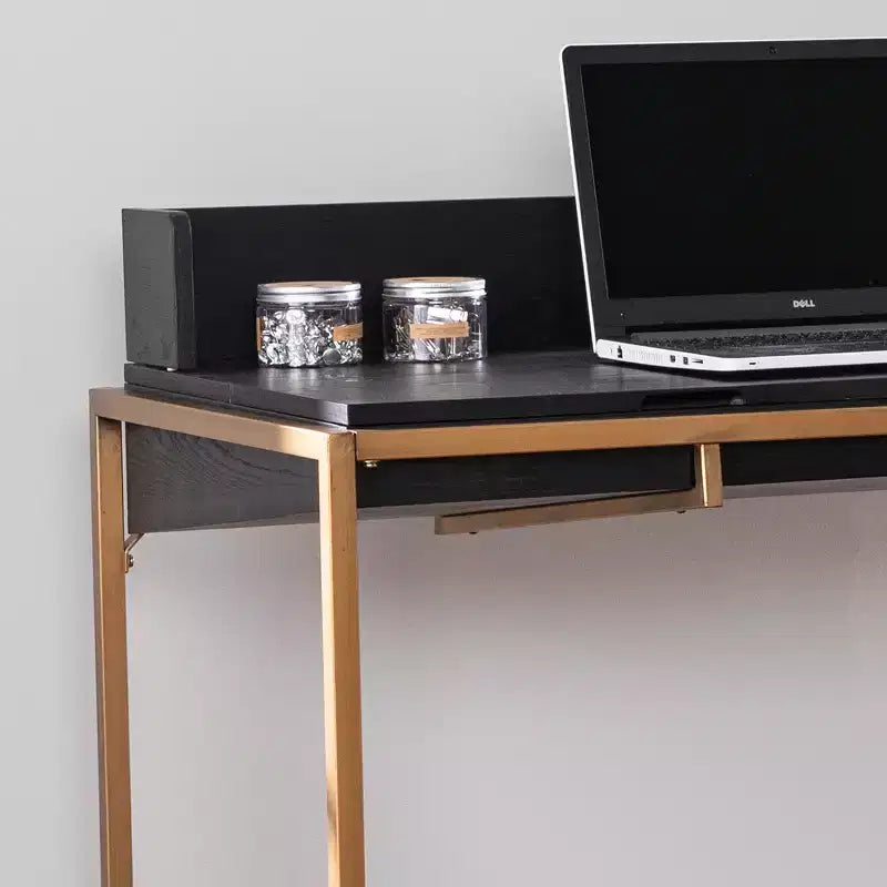 Scrivania Caldlin Flip-Top con vano contenitore - Nera - SEI