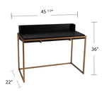 Scrivania Caldlin Flip-Top con vano contenitore - Nera - SEI