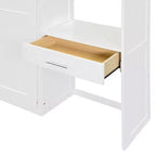 Letto a scomparsa matrimoniale Whisen con armadietto superiore, mensole, letto pieghevole salvaspazio con luce e USB