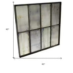 HomeRoots 40 Specchio accentato con cornice quadrata in metallo nero