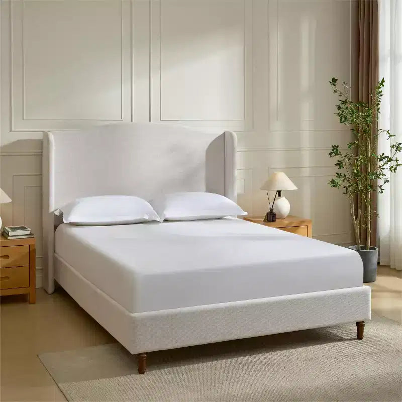 GDFStudio Hyman, Struttura letto a piattaforma in legno rivestita in ciniglia con testiera alta 54 pollici