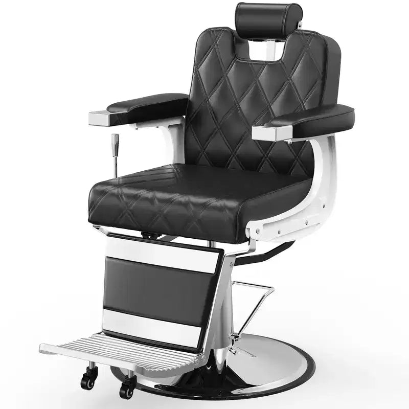 Poltrona da Barbiere Idraulica Reclinabile Heavy Duty Karl Home Stile Moderno