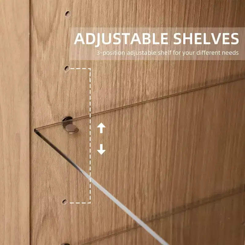 Mobile Contenitore con Anta in Vetro di Grande Capacità, Elegante e Bello. È Pratico per Organizzare e uno Strumento Magico per Dire Addio al Disordine in Casa.