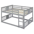 CLIHOME Full Over Full Bunk Bed with Ladder for Bedroom, Dorm