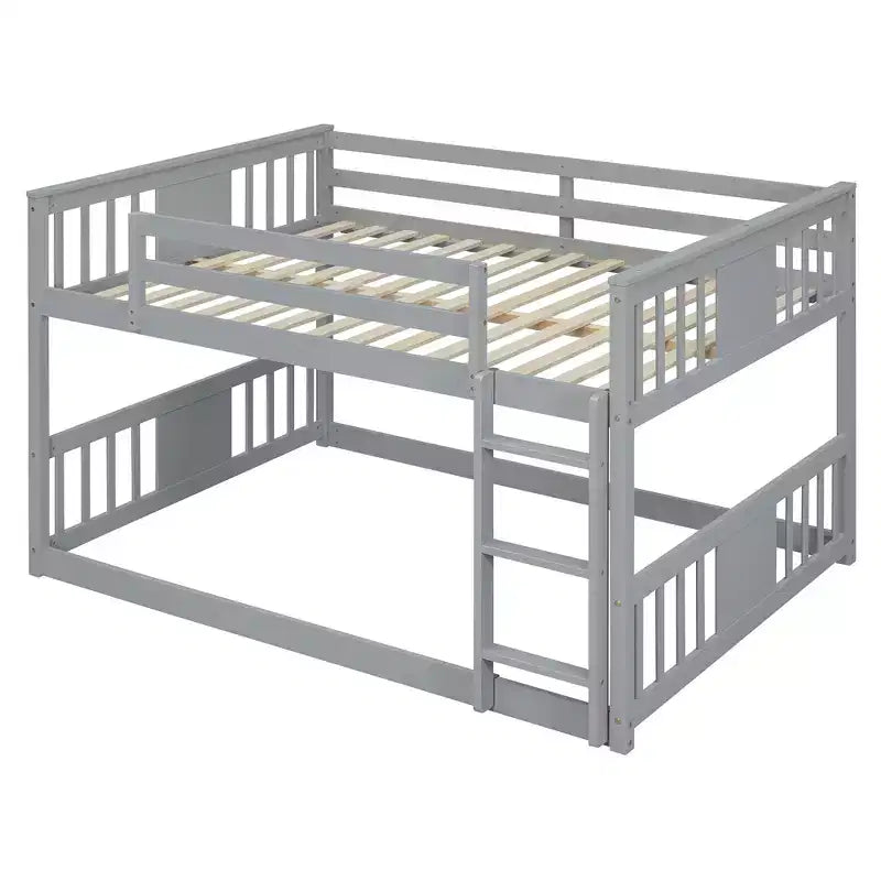 CLIHOME Full Over Full Bunk Bed with Ladder for Bedroom, Dorm