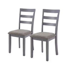 MAYEERTY Sedie da Cucina Marroni in Legno con Gambe in Legno, Piedini Antiscivolo, Senza Braccioli, Set da 2