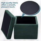 LIKEPAY Pouf/Contenitore quadrato in velluto a coste con coperchio rimovibile