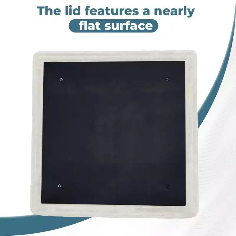LIKEPAY Pouf/Contenitore quadrato in velluto a coste con coperchio rimovibile