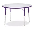 Jonti-Craft Berries Adult Height Color Edge Round Table 42 x 42 in Purple