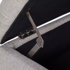 Panca Pouf Contenitore Okak con Bottoni Trapuntati, Sgabello Multifunzionale Imbottito, Panca da Letto con Gambe in Legno a Fuso per Divano Camera da Letto