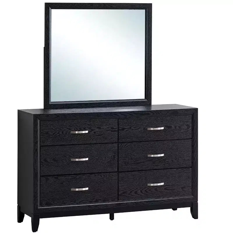 Passion Furniture Glasgow Specchio da comò rettangolare con cornice, 39 pollici L x 35 pollici H