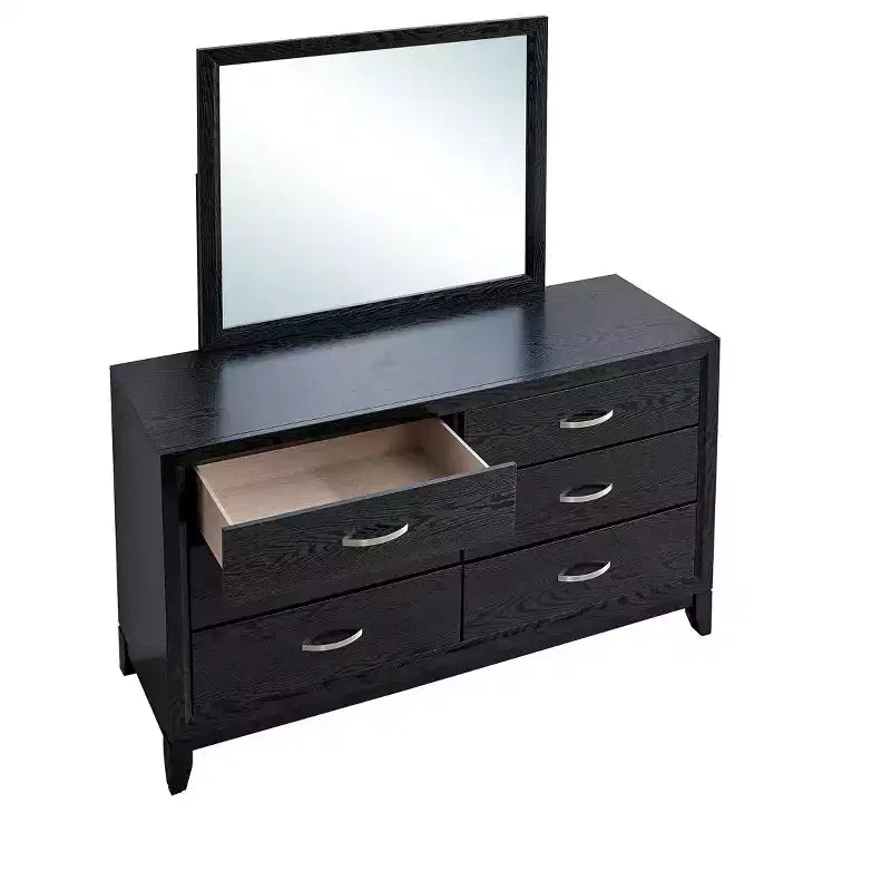 Passion Furniture Glasgow Specchio da comò rettangolare con cornice, 39 pollici L x 35 pollici H