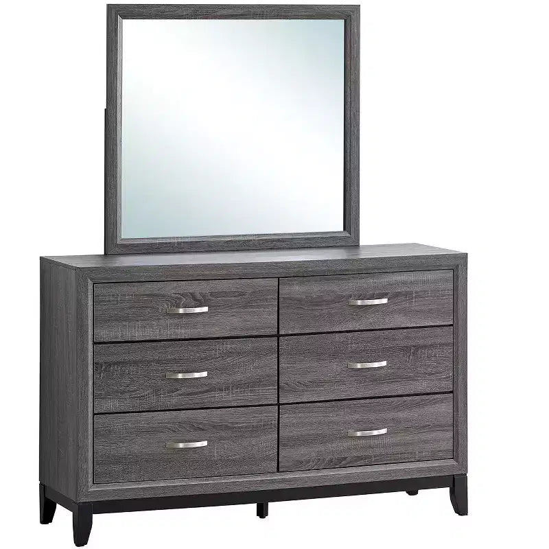 Passion Furniture Glasgow Specchio da comò rettangolare con cornice, 39 pollici L x 35 pollici H