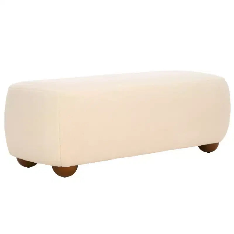 Pouf rettangolare Whitley con gambe in legno - OTT1302 - Safavieh