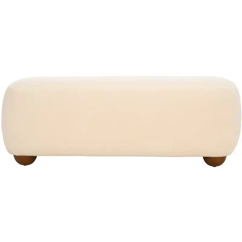 Pouf rettangolare Whitley con gambe in legno - OTT1302 - Safavieh