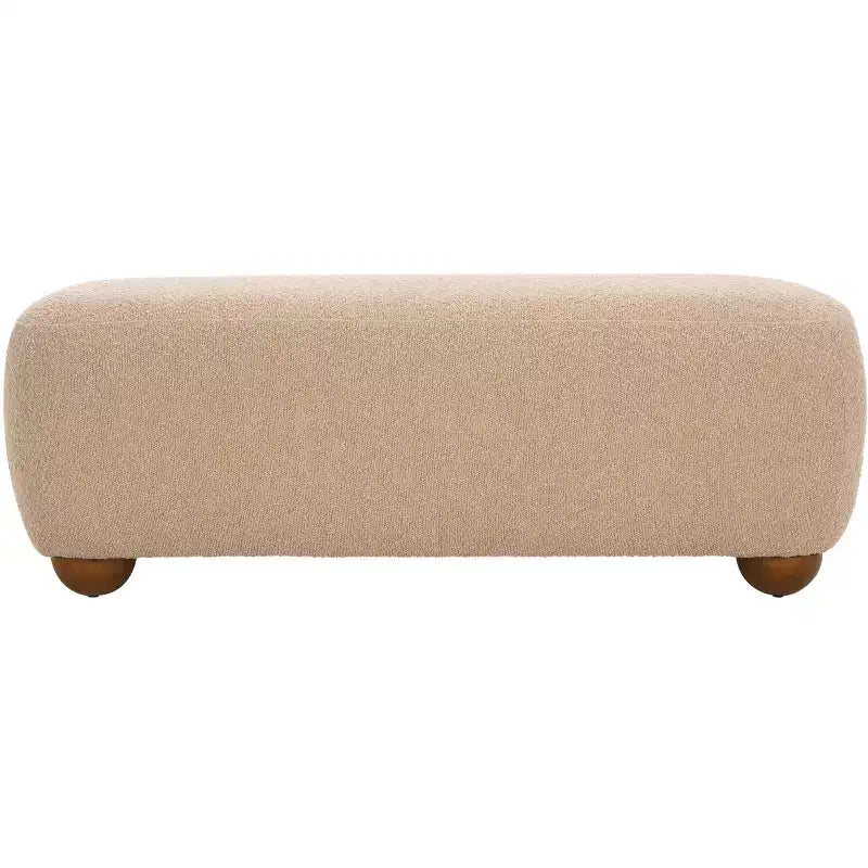 Pouf rettangolare Whitley con gambe in legno - OTT1302 - Safavieh