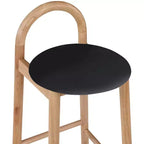 Meridian Furniture, Sgabello Calvin in ecopelle nera