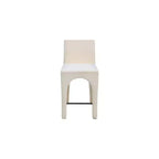 Meridian Furniture, Sgabello in tessuto testurizzato di lino beige Gramercy