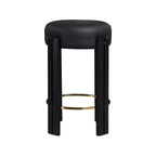 Meridian Furniture, Sgabello da bancone Harrison in pelle vegana nera