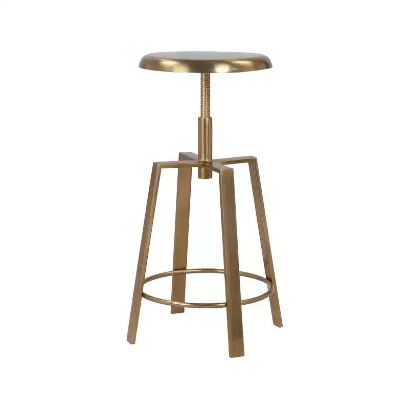 Meridian Furniture, Sgabello da bancone/bar Lang in ferro dorato