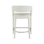 Meridian Furniture, Sgabello in Pelle Vegana Crema Sylvester