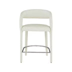 Meridian Furniture, Sgabello in Pelle Vegana Crema Sylvester