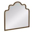 Storied Home Wavy Scalloped Arched Metal Framed Wall Mirror, Gold