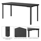 Set da tavolo da pranzo lungo 109 cm per 4 persone, set da tavolo da cucina rettangolare con 2 panche imbottite, set di mobili da cucina e sala da pranzo salvaspazio da 3 pezzi