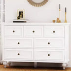Vintage Dresser for Bedroom with 7 Drawers, Vintage Design Wood Drawer Dresser Chest of Drawers for Closet, Living Room, Hallway, Nursery