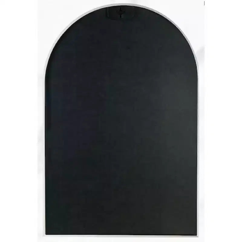 Specchio da parete ad arco dorato per bagno con cornice in metallo