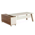 MAYEERTY Scrivania a L Industriale 71L x 55W, in Truciolare di Grado E0, Superficie Antigraffio