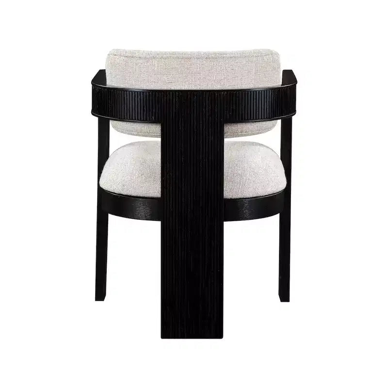 Meridian Furniture, Sedia da pranzo Sacha in tessuto testurizzato di lino, set da 2