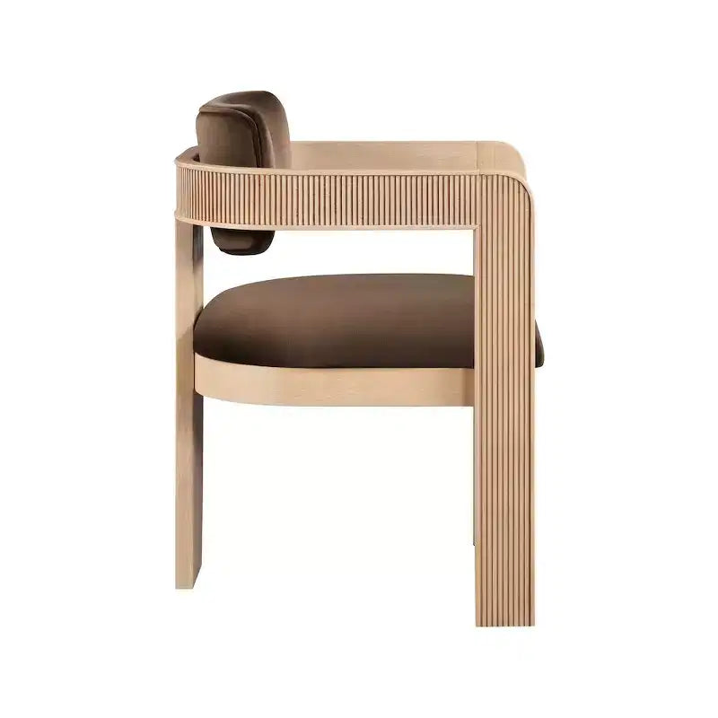 Meridian Furniture, Sedia da Pranzo Sacha in Velluto, Set da 2