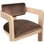 Meridian Furniture, Sedia da Pranzo Sacha in Velluto, Set da 2