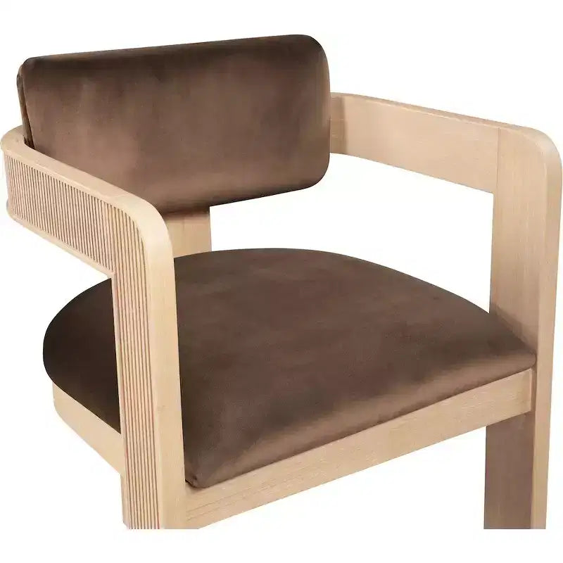 Meridian Furniture, Sedia da Pranzo Sacha in Velluto, Set da 2