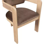 Meridian Furniture, Sedia da Pranzo Sacha in Velluto, Set da 2