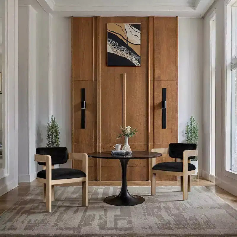 Meridian Furniture, Sedia da Pranzo Sacha in Velluto, Set da 2
