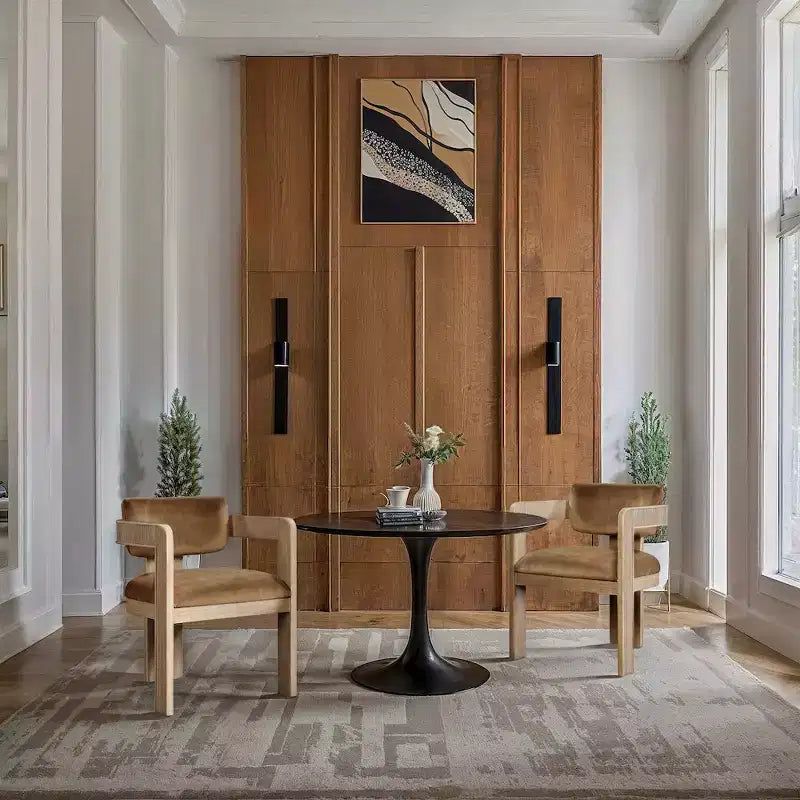 Meridian Furniture, Sedia da Pranzo Sacha in Velluto, Set da 2
