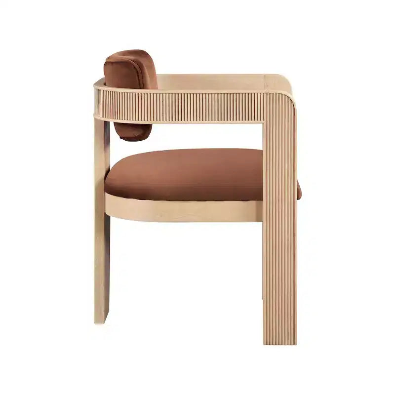 Meridian Furniture, Sedia da Pranzo Sacha in Velluto, Set da 2