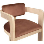 Meridian Furniture, Sedia da Pranzo Sacha in Velluto, Set da 2