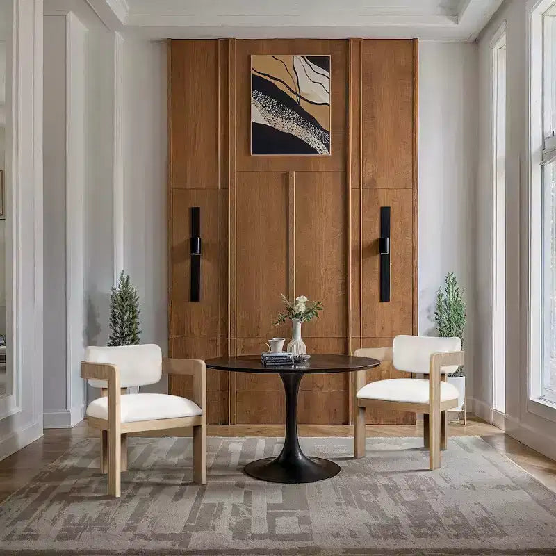 Meridian Furniture, Sedia da Pranzo Sacha in Velluto, Set da 2